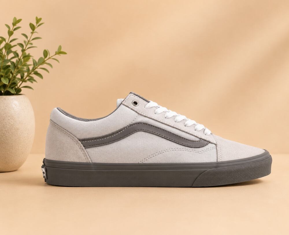 NWT  Old Skool Women's Gray High Rise Pewter Sneakers Size 10
